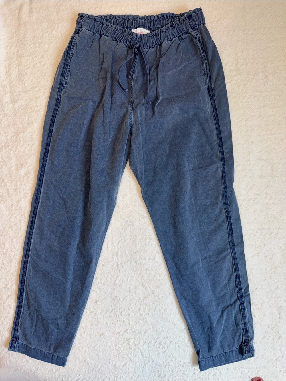 XiRENA Blue Elastic Waist Pull On Jogger Pants Tapered Leg Women's L